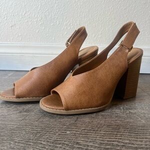 Faux Leather Heels